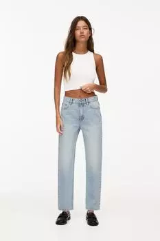 Базовые джинсы mom Pull And Bear, голубой