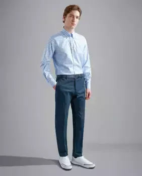 Базовые китайские мужские брюки Paul & Shark, темно-синий