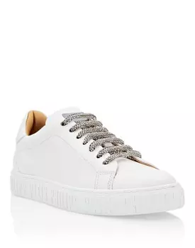 Базовые кроссовки Lo-Top с кристаллами Philipp Plein, белый