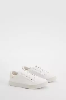 Базовые кроссовки на плоской подошве Croc Panel boohoo, золото