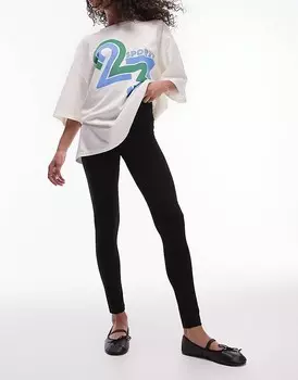 Базовые леггинсы Topshop Kn 6chellange в цвете Schwarz