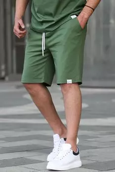 Базовые мужские шорты цвета хаки 6501 MADMEXT