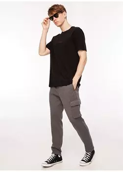 Базовые мужские спортивные штаны антрацитового меланжа с эластичной резинкой на талии A3WM-EA2 Aeropostale, антрацитовый меланж