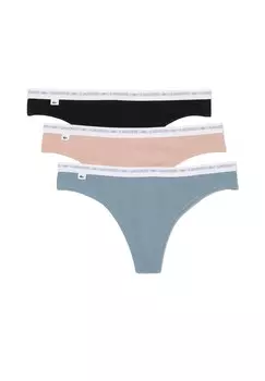 Базовые наборы из 3 стрингов LACOSTE, цвет Schwarz Alloy Cachemire