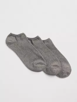 Базовые носки до щиколотки, 3 пары. Gap, серый