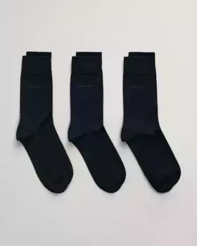 Базовые носки Gant "МЕРСЕРИЗОВАННЫЕ ХЛОПКОВЫЕ НОСКИ 3-PACK" (3 пары), цвет морской волны
