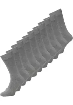 Базовые носки Jack & Jones "JACJENS SOCK 10 PACK NOOS" (упаковка, 10 пар), серый