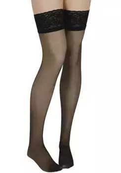 Базовые носки Sarlini "PANTY KNEEHIGH SOCKS 20 DENIER 5-PACK" (1 пара), плоские швы и силиконовый край, черный