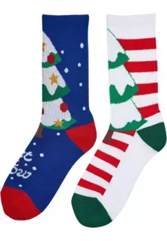 Базовые носки URBAN CLASSICS " Urban Classics Unisex Fancy X-Mas Tree Socks 2-Pack" (1 пара), цвет Multicolor