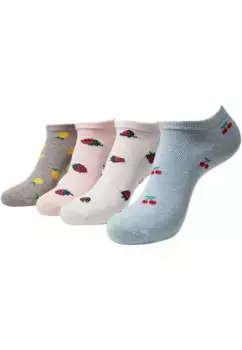Базовые носки URBAN CLASSICS " Urban Classics Unisex Recycled Yarn Fruit Invisible Socks 4-Pack" (1 пара), розовый