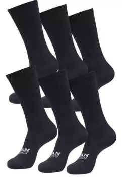Базовые носки URBAN CLASSICS " Urban Classics Unisex Simple Flat Knit Socks 6-Pack" (1 пара), черный
