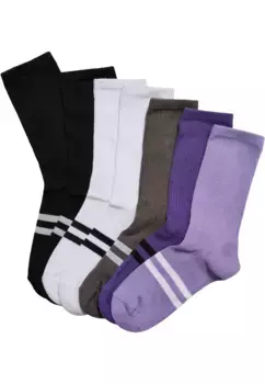 Базовые носки URBAN CLASSICS " Urban Classics Unisex Double Stripes Socks 7-Pack" (1 пара), цвет Multicolor