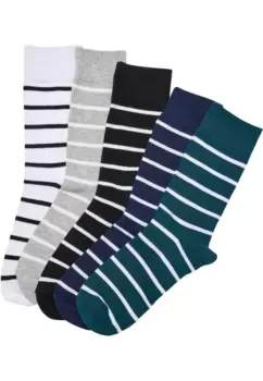 Базовые носки URBAN CLASSICS " Urban Classics Unisex Small Stripes Socks 5-Pack" (1 пара), цвет Wintercolor