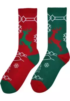 Базовые носки URBAN CLASSICS " Urban Classics Unisex Fancy X-Mas Pattern Socks 2-Pack" (1 пара), цвет Multicolor