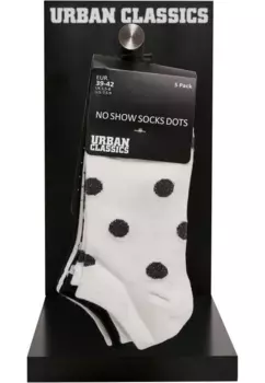 Базовые носки URBAN CLASSICS " Urban Classics Unisex No Show Socks Dots 5-Pack" (1 пара), белый
