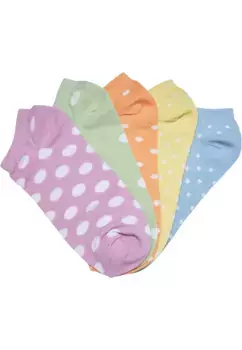 Базовые носки URBAN CLASSICS " Urban Classics Unisex No Show Socks Dots 5-Pack" (1 пара), цвет Summercolor