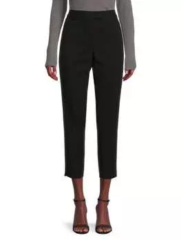 Базовые однотонные брюки DKNY с застежкой на молнии, черный