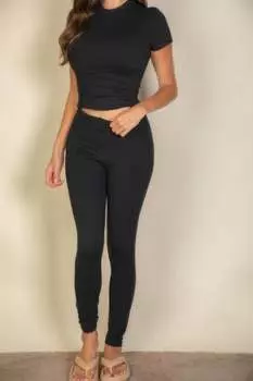 Базовые однотонные леггинсы FASHNZFAB, черный