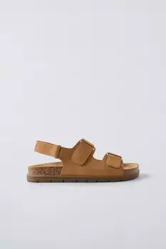 Базовые сандалии ZARA, коричневый