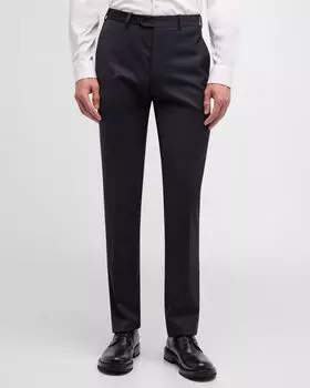 Базовые шерстяные брюки без каблука Emporio Armani, цвет Navy