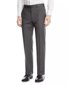 Базовые шерстяные брюки без каблука Emporio Armani, цвет Gray