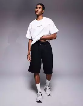 Базовые широкие трикотажные шорты River Island черного цвета