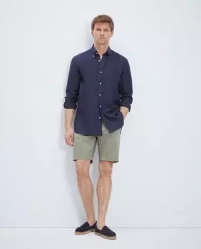 Базовые шорты-бермуды без складок Emidio Tucci, зеленый