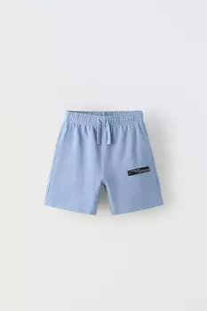 Базовые шорты-бермуды label ZARA, синий