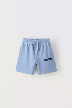 Базовые шорты-бермуды label ZARA, синий