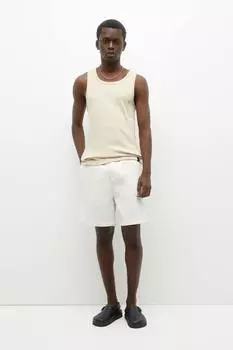 Базовые шорты-бермуды с эластичным поясом Pull&Bear, экрю