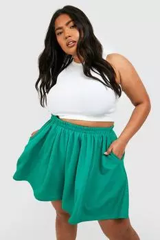 Базовые шорты из джерси Plus с флиппи-шортами boohoo, зеленый