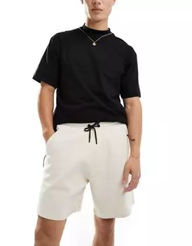 Базовые шорты из джерси Pull&Bear цвета экрю