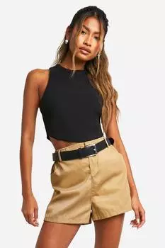 Базовые шорты-карго boohoo, бежевый