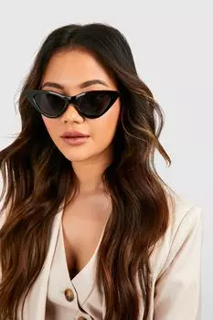 Базовые солнцезащитные очки «кошачий глаз» boohoo, черный