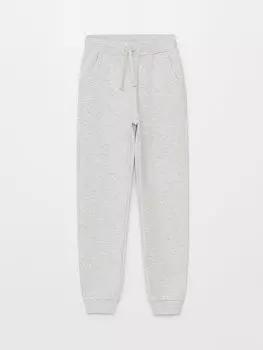 Базовые спортивные штаны для девочек-джоггеров с эластичной резинкой на талии LCW Kids, серый меланж