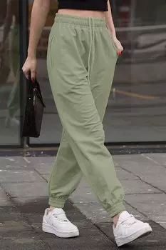 Базовые спортивные штаны комфортного кроя мятно-зеленого цвета MG1635 MADMEXT