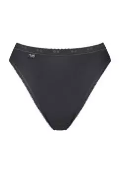 Базовые трусы, мягкий пояс с логотипом, женские sloggi, черный