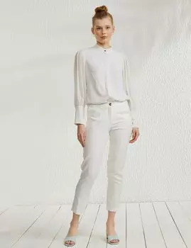 Базовые узкие брюки Бежевый Kayra