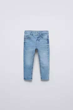 Базовые узкие джинсы ZARA, средне-синий