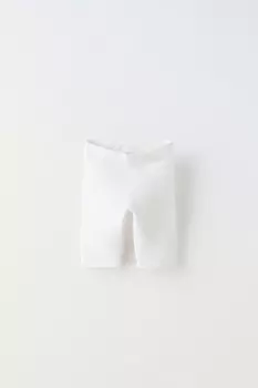 Базовые велосипедные шорты ZARA, белый