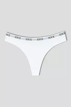 Базовые женские трусики-стринги с эластичной резинкой на талии, хлопок HNX, белый