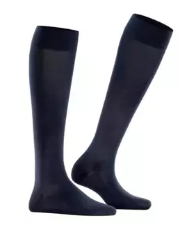 Базовые женские высокие носки из хлопка Falke, синий