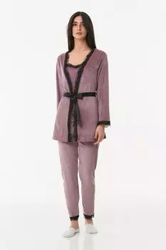 Базовый бархатный пижамный комплект Fullamoda