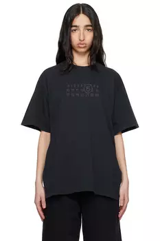Базовый джерси-футболка Mm6 Maison Margiela, черный