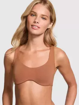Базовый хлопковый бюстгальтер без подкладки Pink Bralettes & Bra Tops, цвет Caramel