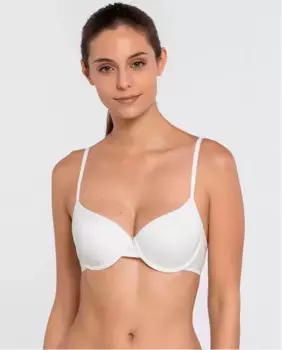 Базовый хлопковый бюстгальтер на косточках Punto Blanco, белый