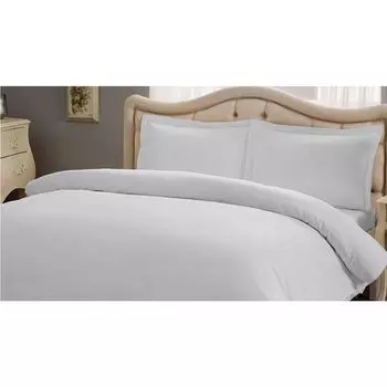 Базовый Комплект постельного белья Tac Grey из хлопка и атласа