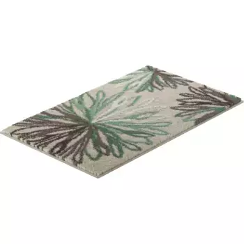 Базовый коврик для ванной «Art», высота 20 мм, нескользящее покрытие, подходит для пола с подогревом, цветочный узор, элегантный коврик для ванной Grund, зеленый