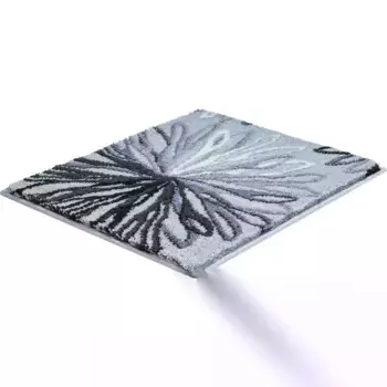 Базовый коврик для ванной «Art», высота 20 мм, нескользящее покрытие, подходит для пола с подогревом, цветочный узор, элегантный коврик для ванной Grund, антрацит/серый