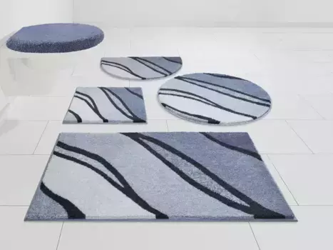 Базовый коврик для ванной "Белиз" Grund 3 шт. Отдельностоящий туалетный гарнитур, цвет stein